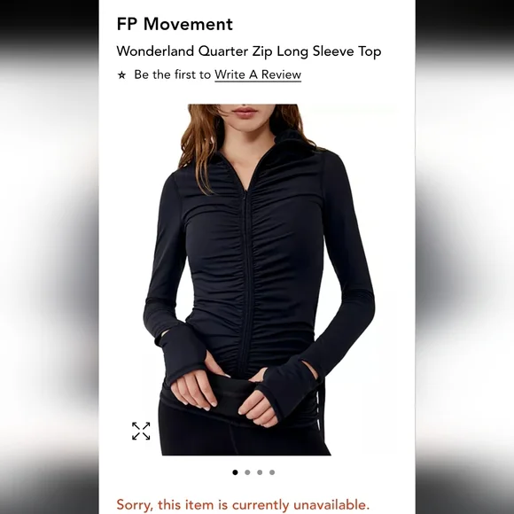 FP Movement Wonderland Quarter Zip Long Sleeve Top Large - Picture 5 of 12